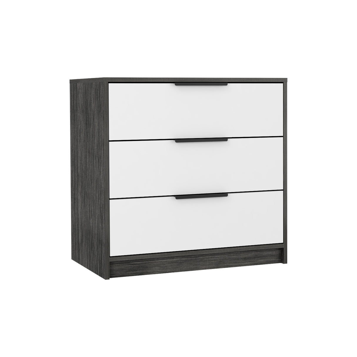 Cómoda Kaia Roble Gris 70x68.7cm Con Tres Cajones - Cajoneras y Comodas | Bylmo