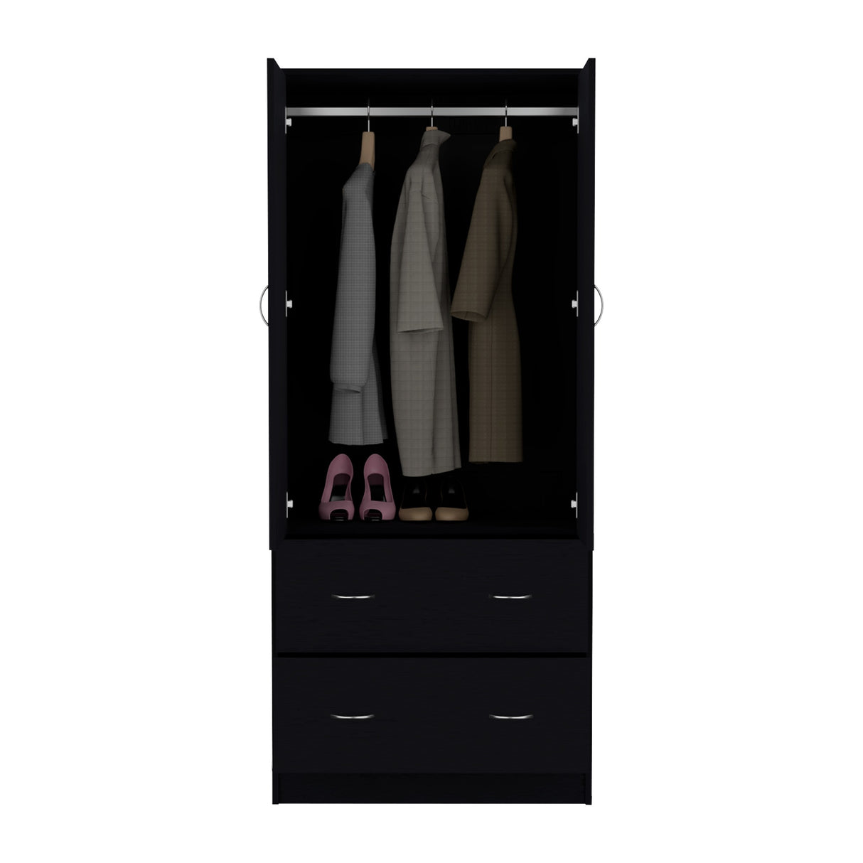 Closet Taly Wengue 78.7x180.1cm con Dos Cajones - Closets | Bylmo