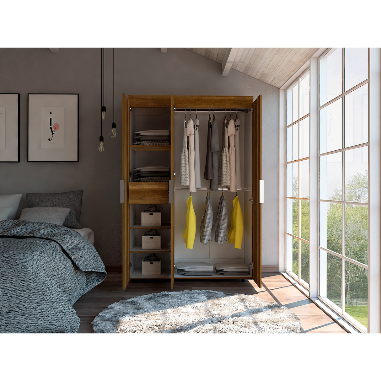 Closet Tolouse 120x180cm Sin Cajones y con Tres Entrepaños - Closets | Bylmo