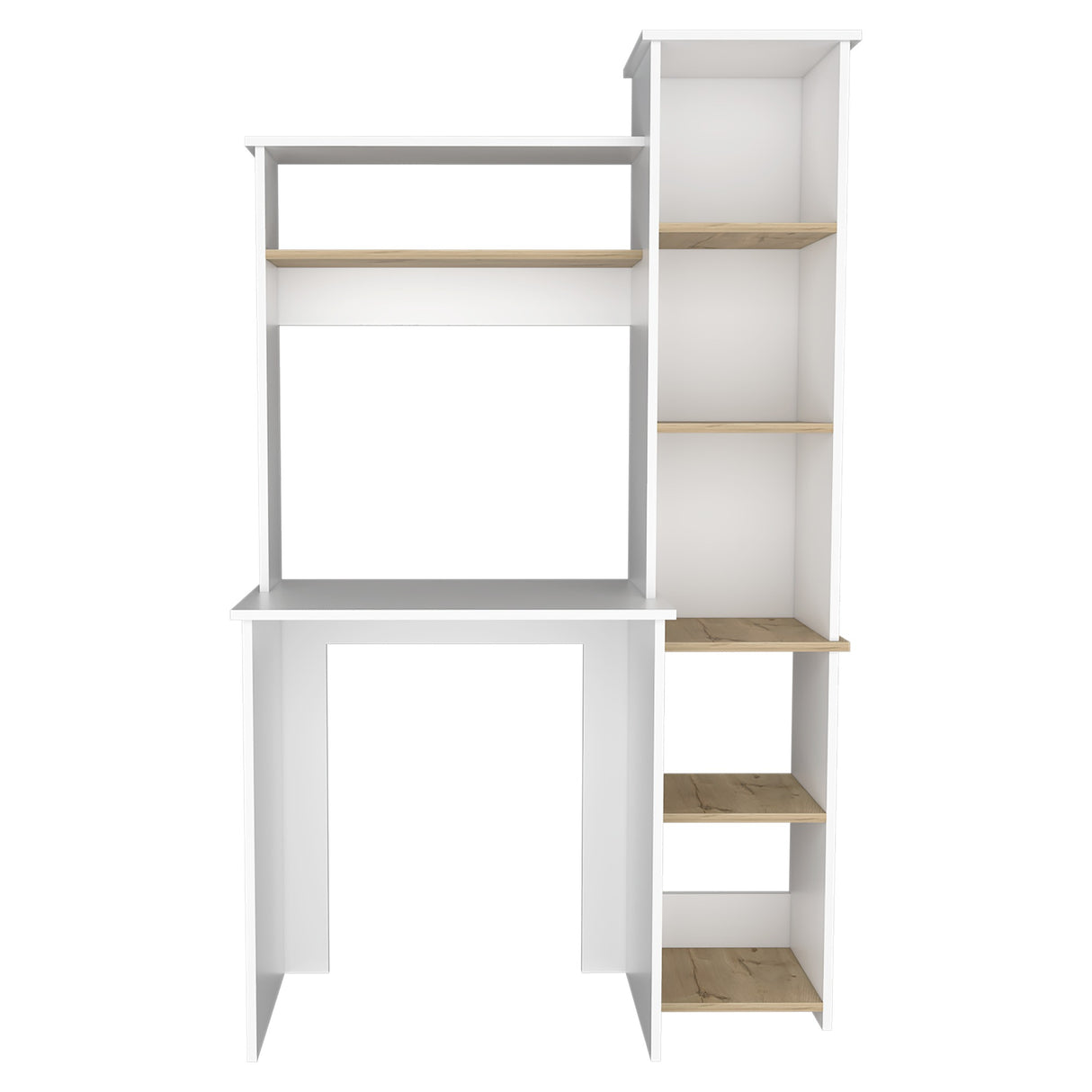 Centro de Computo Heinrich Duna con Blanco 98.5x163.1cm con Organizador de Libros - Escritorios | Bylmo