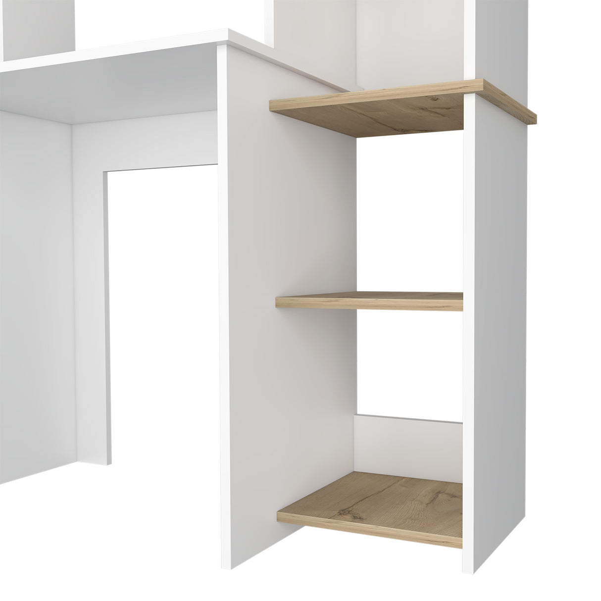 Centro de Computo Heinrich Duna con Blanco 98.5x163.1cm con Organizador de Libros - Escritorios | Bylmo