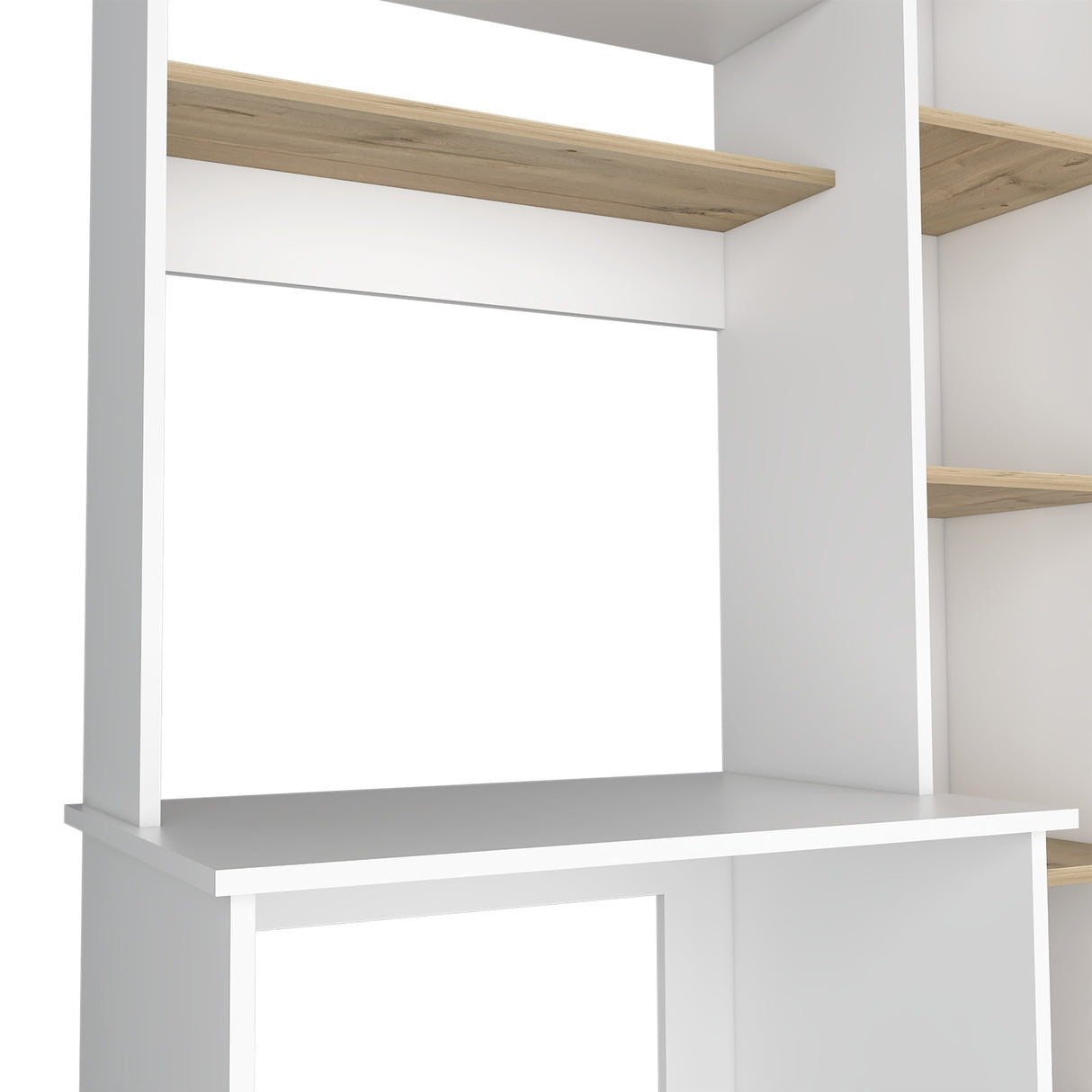 Centro de Computo Heinrich Duna con Blanco 98.5x163.1cm con Organizador de Libros - Escritorios | Bylmo