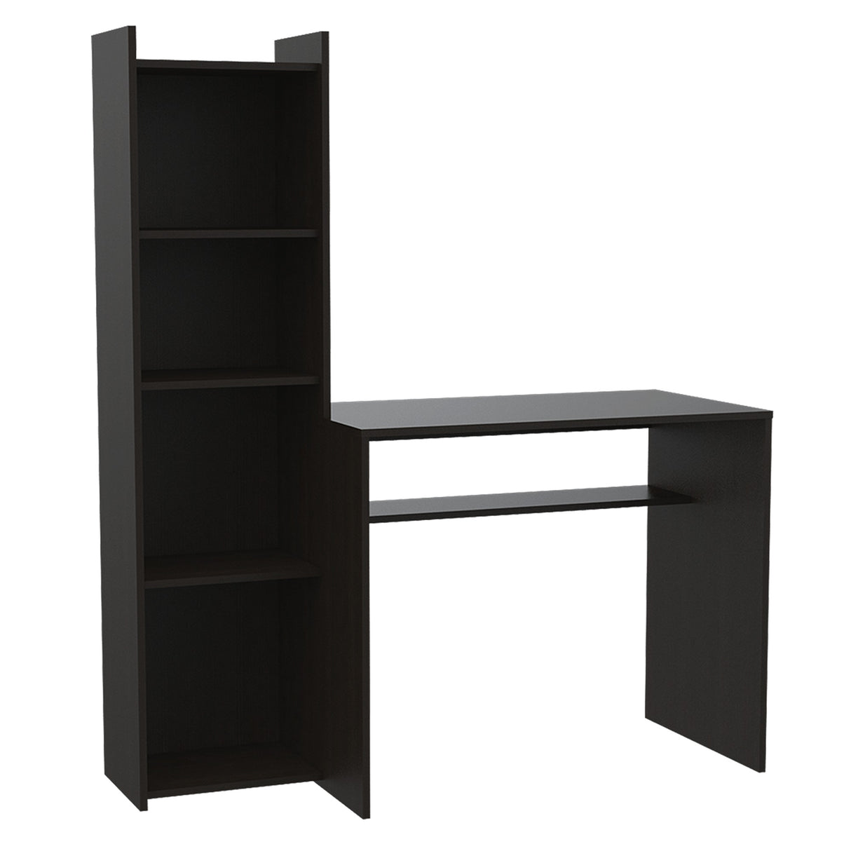 Escritorio Napoli Wengue 127.1x150.05cm con Biblioteca - Escritorios | Bylmo