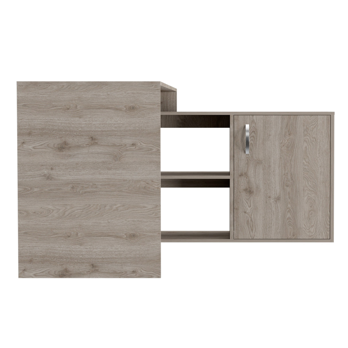 Escritorio Axis Ceniza 151.5x76.5cm con Organizador de Libros - ESCRITORIOS | Bylmo