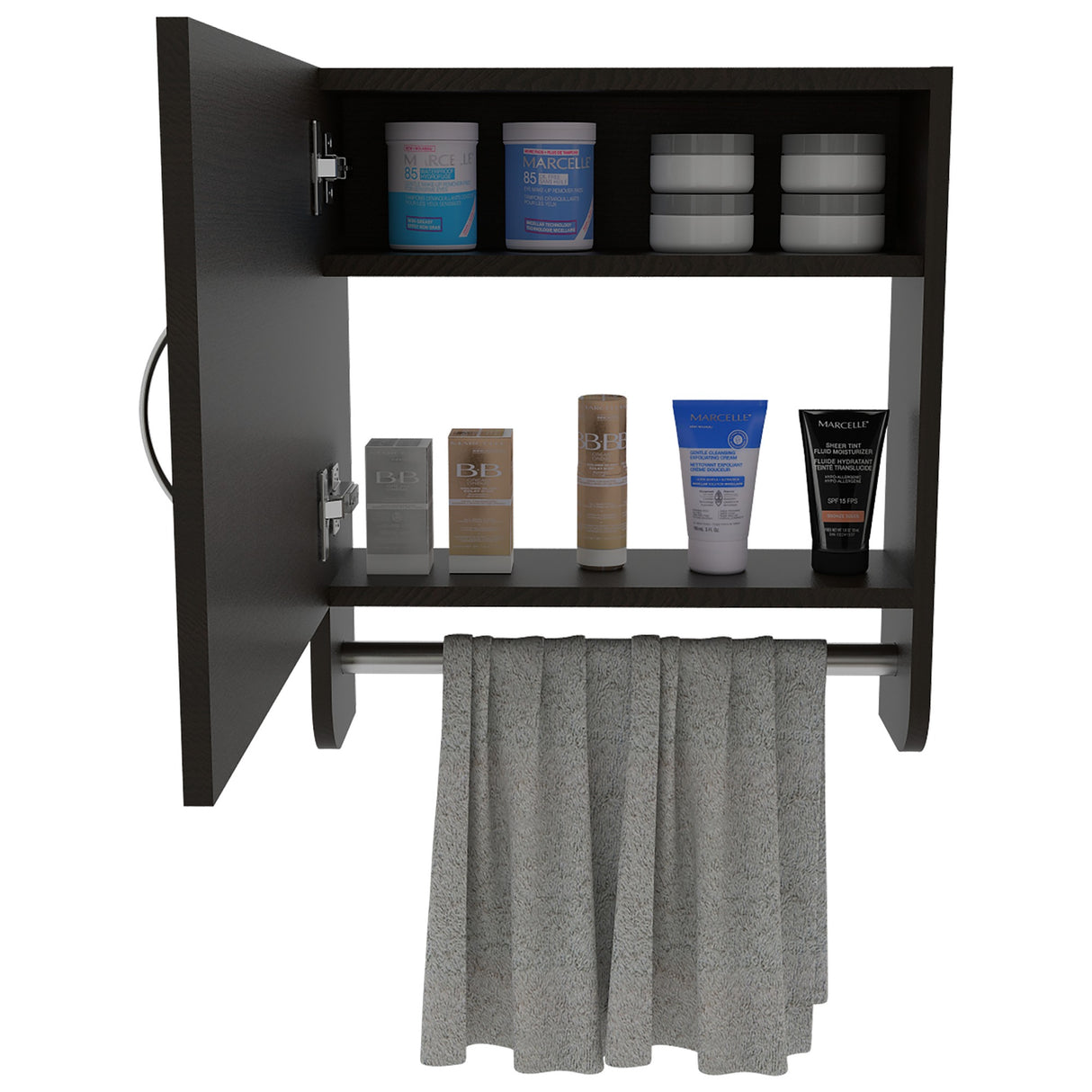 Gabinete de Baño Umbra Wengue 45x50cm con Un Entrepaño - GABINETES DE BANHO | Bylmo