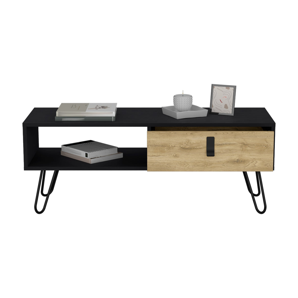 Mesa de Centro Huna Wengue 104x40.4 cm con Compartimento - Mesas de Centro | Bylmo