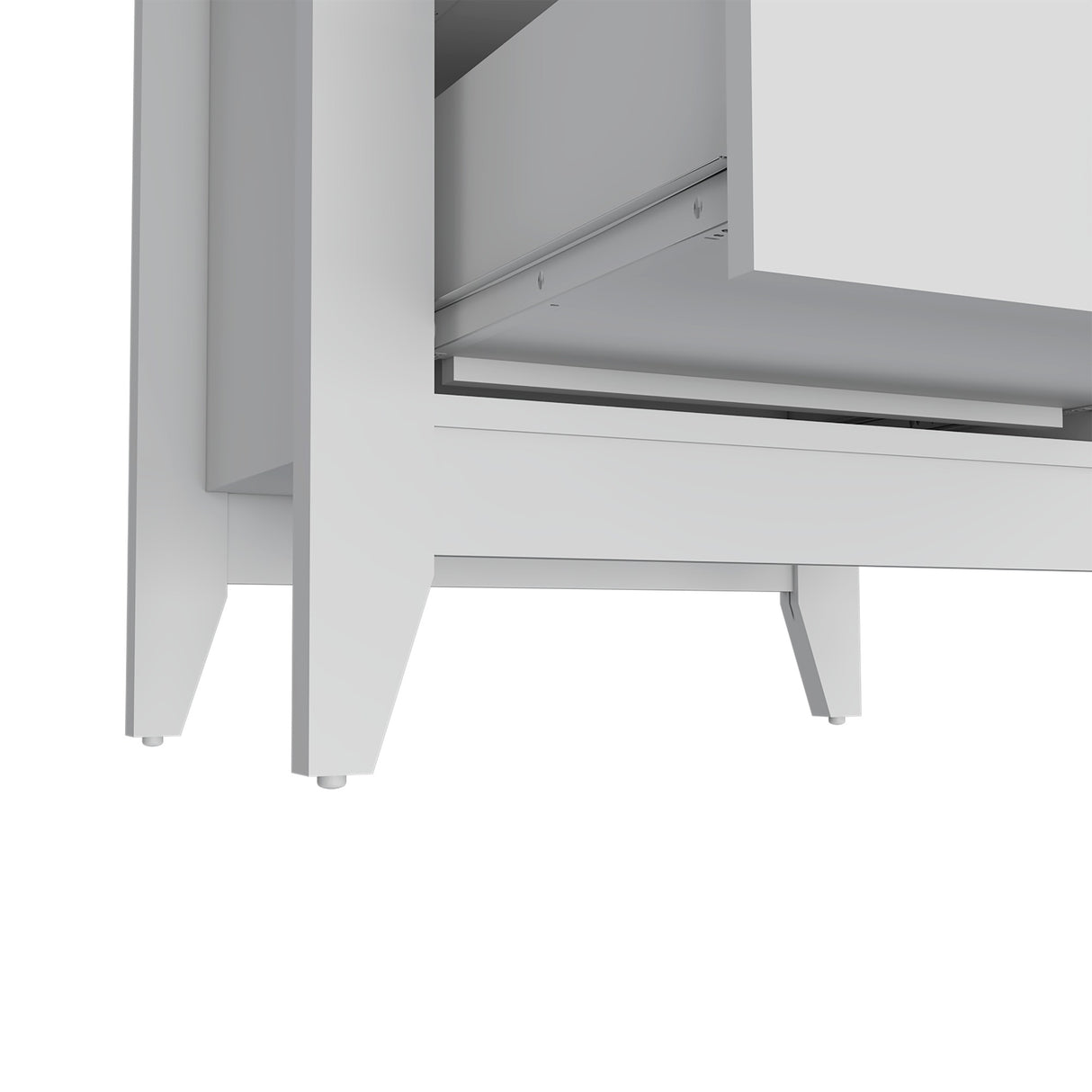 Mesa de Noche Amara Blanca 60x61.6 cm con Dos Cajones - Mesas de Noche | Bylmo