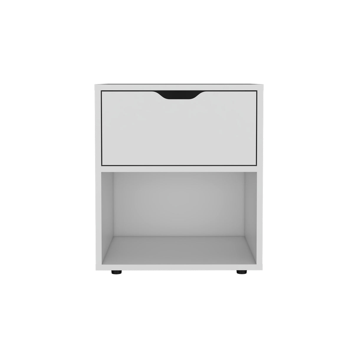 Mesa de Noche Aberdeen Blanco 43.2x50cm con Un Cajón - Mesas de Noche | Bylmo