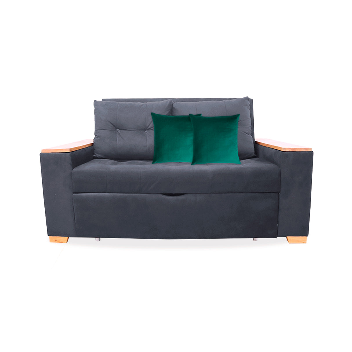 Sofá Cama Weber Gris 180x90cm con Cuatro Cojines - Sofas y Poltronas | Bylmo