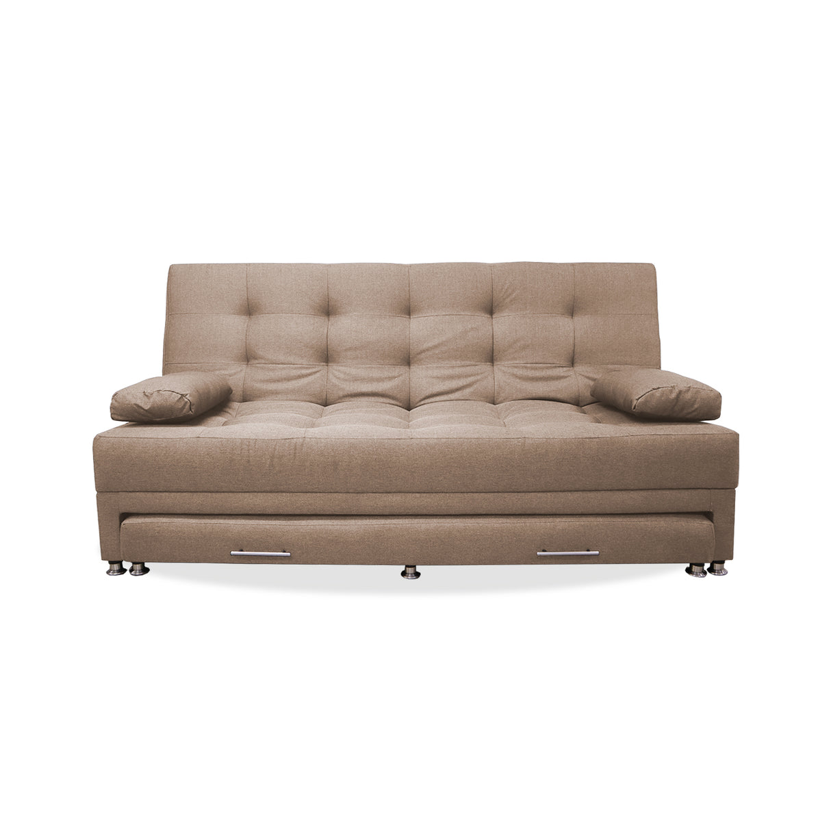 Sofá Cama Portmann Camel 190x95cm con Cuatro Cojines - Sofas y Poltronas | Bylmo