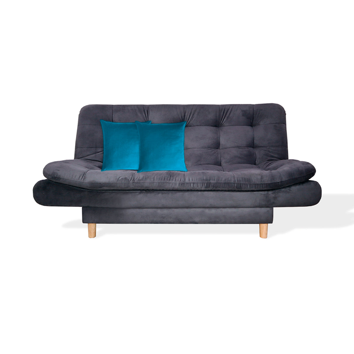 Sofá Cama Meier Gris 175x90cm con Dos Cojines - Sofas y Poltronas | Bylmo