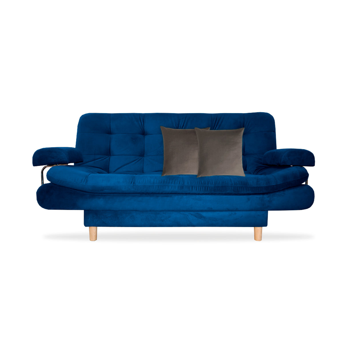 Sofá Cama Keller Azul Petróleo 175x90cm con Dos Cojines - Sofas y Poltronas | Bylmo