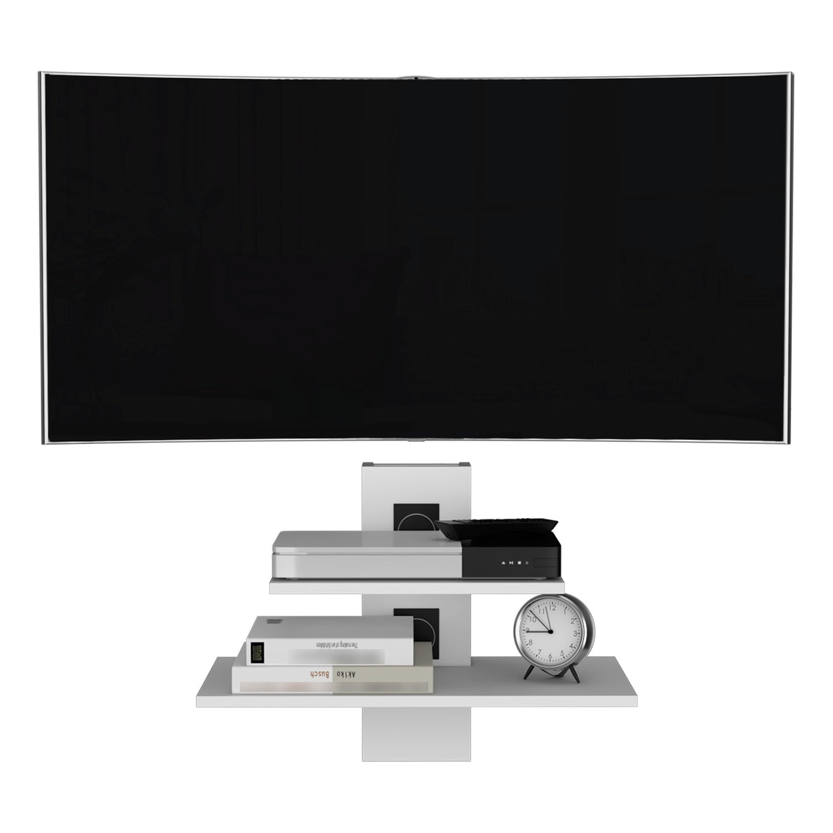 Repisa para TV Burgos Blanco 60.1x43.7cm Para TV hasta 45 Pulgadas - Muebles de TV | Bylmo