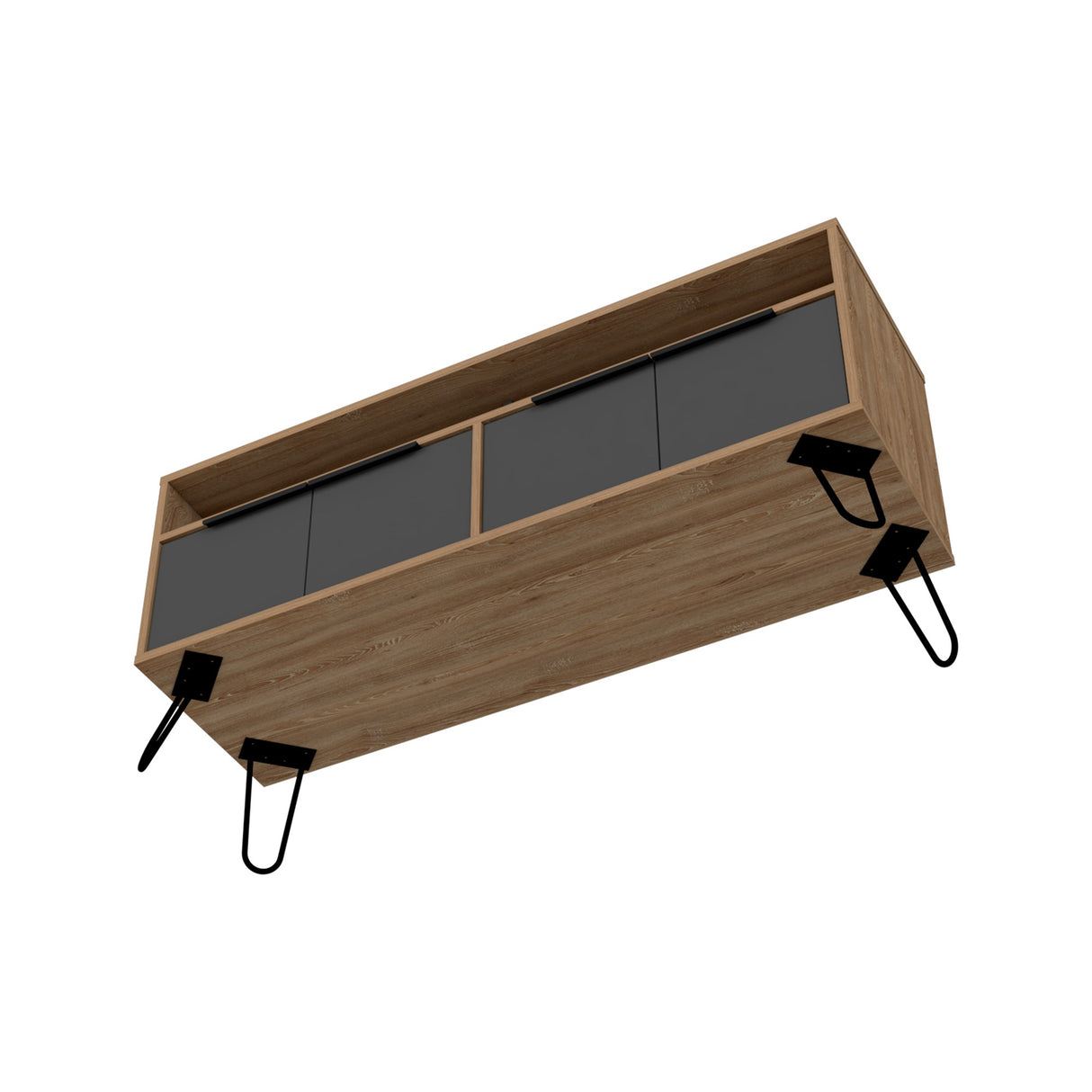 Mesa para TV Vegas Miel 121.5x60.6cm Para TV hasta 55 Pulgadas - Muebles de TV | Bylmo