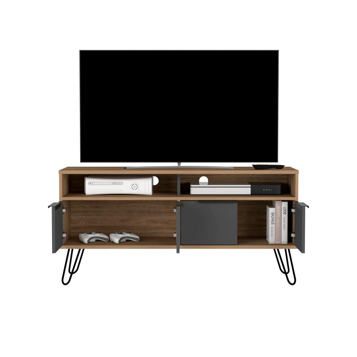 Mesa para TV Vegas Miel 121.5x60.6cm Para TV hasta 55 Pulgadas - Muebles de TV | Bylmo