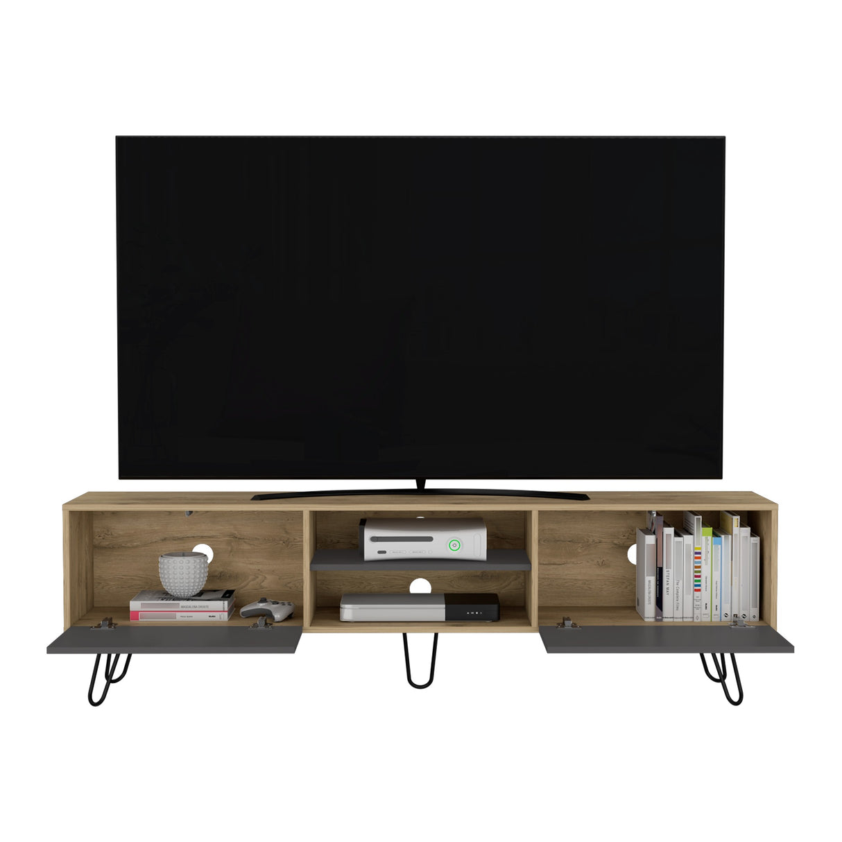 Rack de TV Vassel Macadamia 180x52.5cm Para TV hasta 70 Pulgadas - MUEBLES DE TV | Bylmo