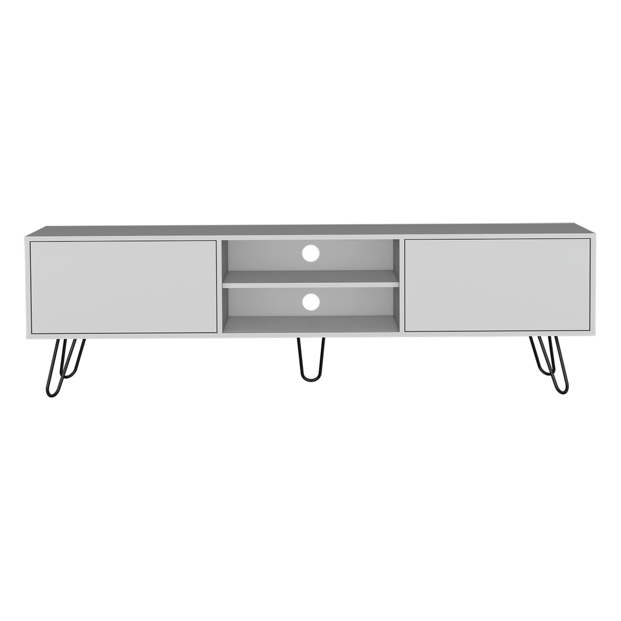 Rack de TV Vassel Blanco 180x52.5cm Para TV hasta 70 Pulgadas - Muebles de TV | Bylmo