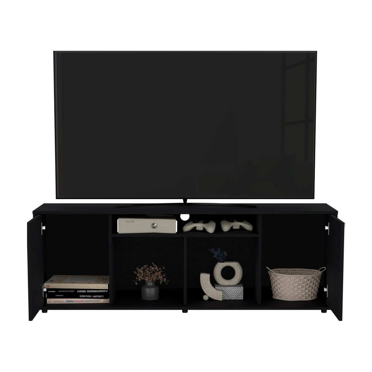 Rack de TV Prana Wengue 150.4x51.5cm Para TV hasta 65 Pulgadas - Muebles de TV | Bylmo