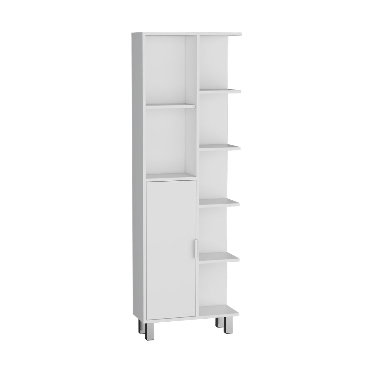Armario de Baño Tain Blanco 53.2x160cm con Entrepaños - Muebles para Baño | Bylmo