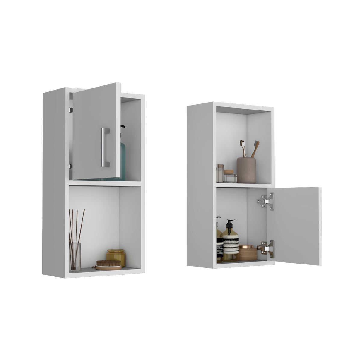 Estanteria para Baño Bath R Blanco 30x60.1cm sin Cajones y con Dos Entrepaños
