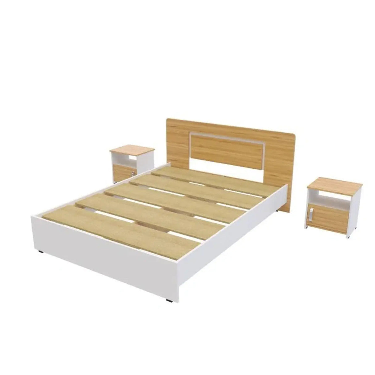 Combo Cama y Mesas de Noche Double Life Duna 151x81.2cm para Cama Doble 140x190cm - CAMAS | Bylmo