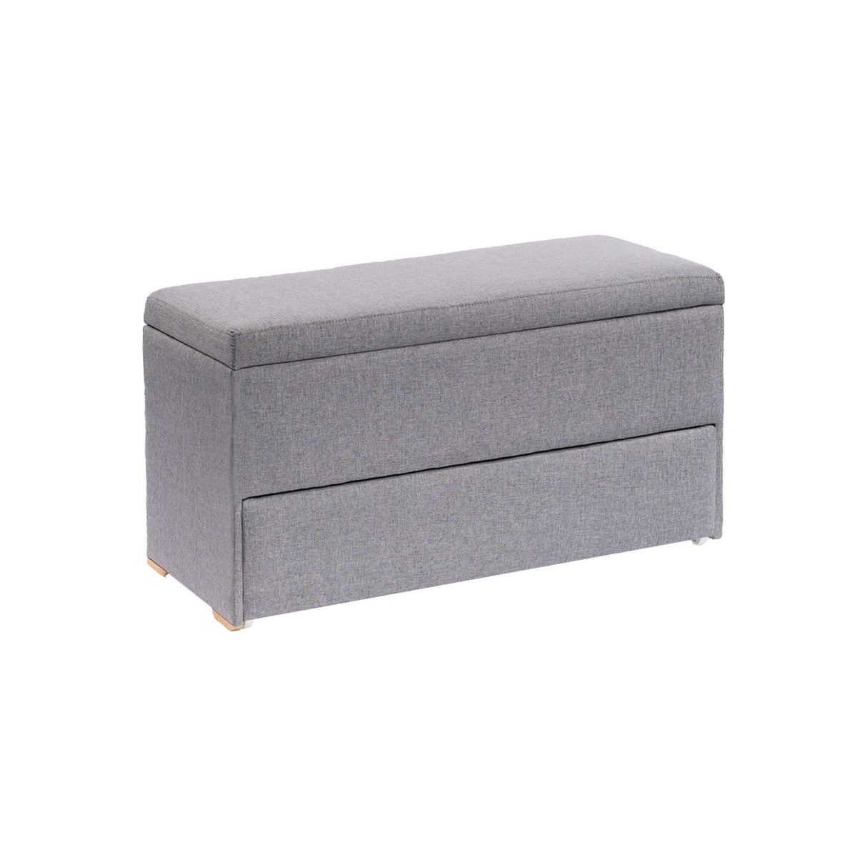 Banqueta Ibex Gris 100x46cm con Zapatero - Sofas y Poltronas | Bylmo