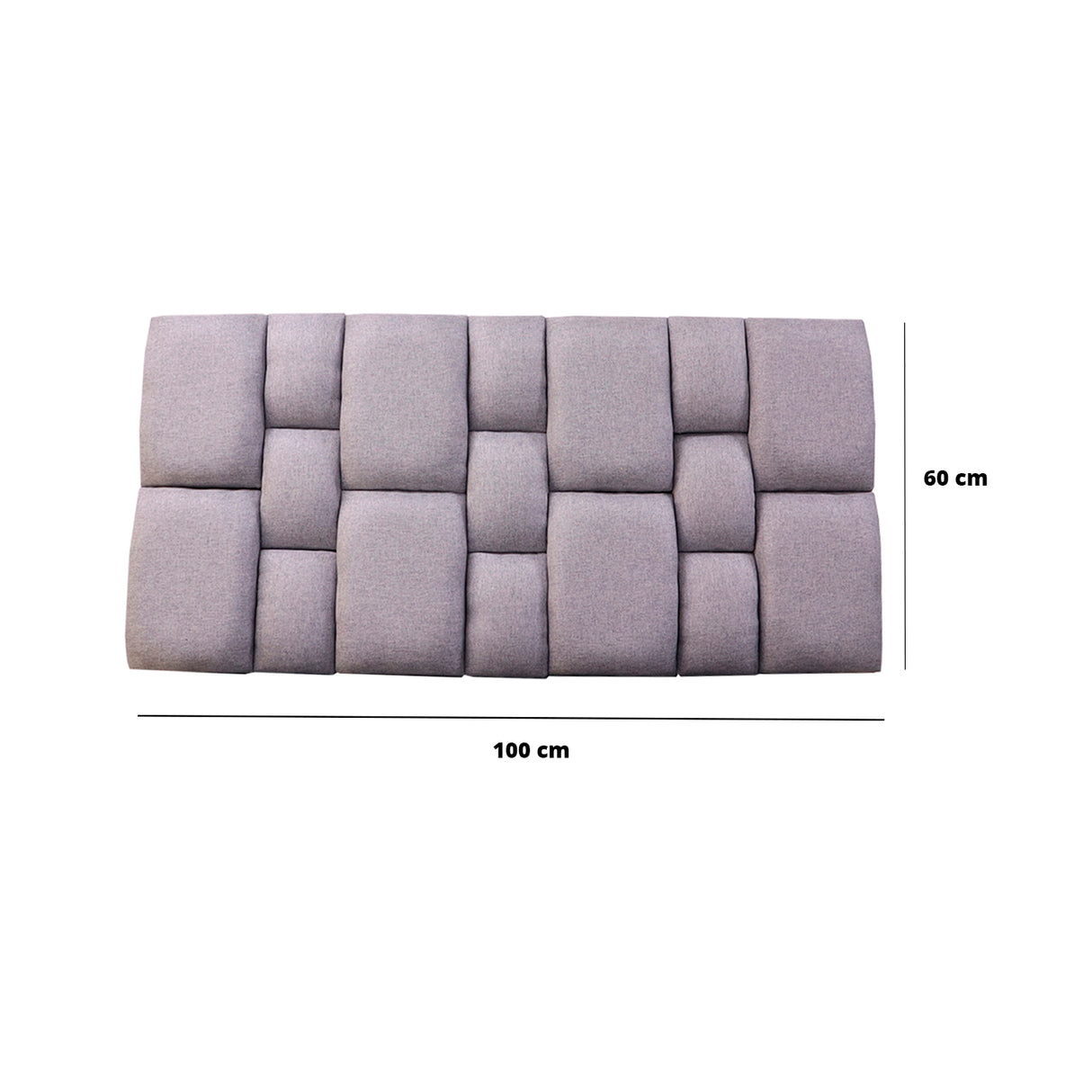 Cabecero Flotante Kramer Gris Claro 100x60cm Para Cama Sencilla - Cabeceros | Bylmo