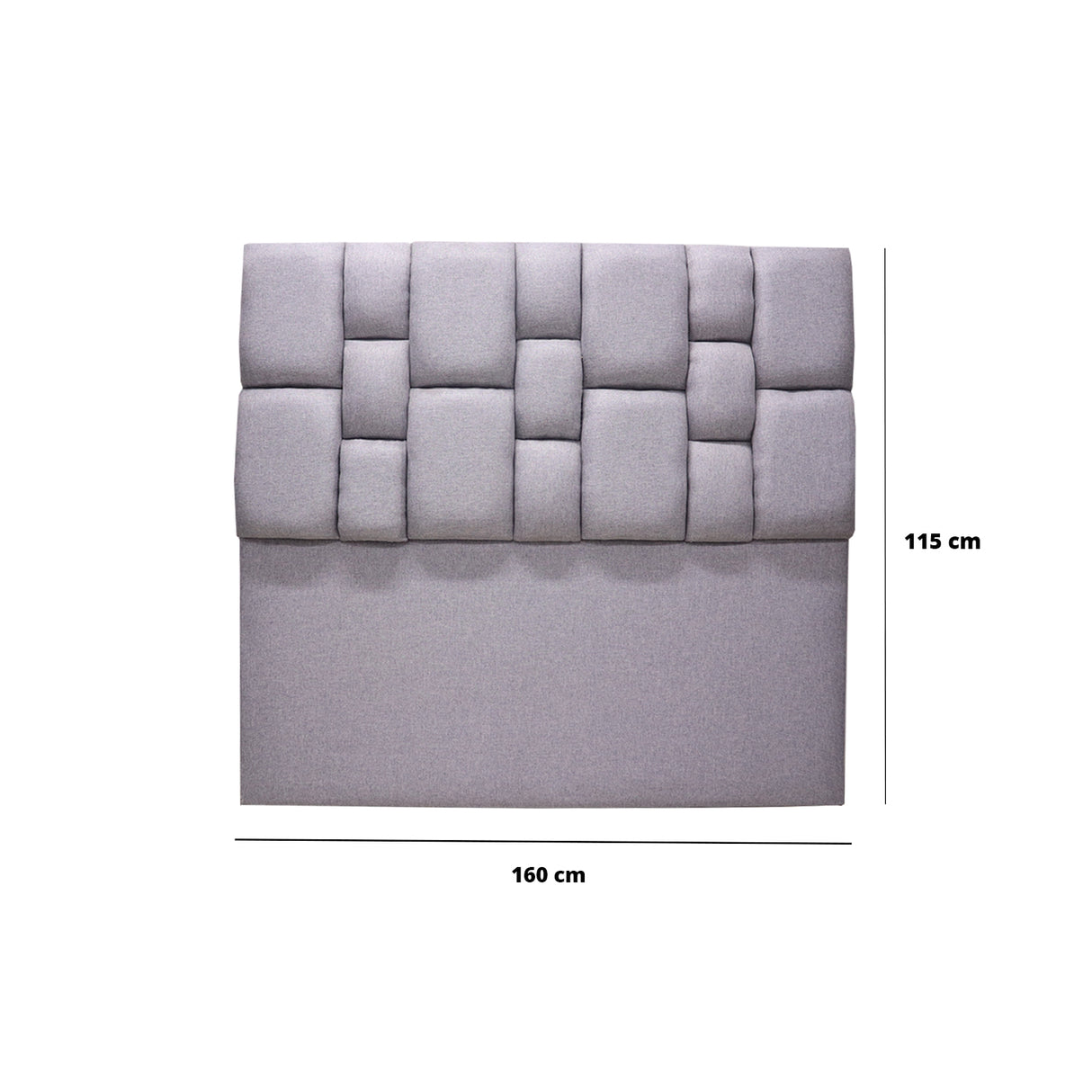 Cabecero de Piso Kramer Gris Claro 160x110cm Para Cama Queen - Cabeceros | Bylmo