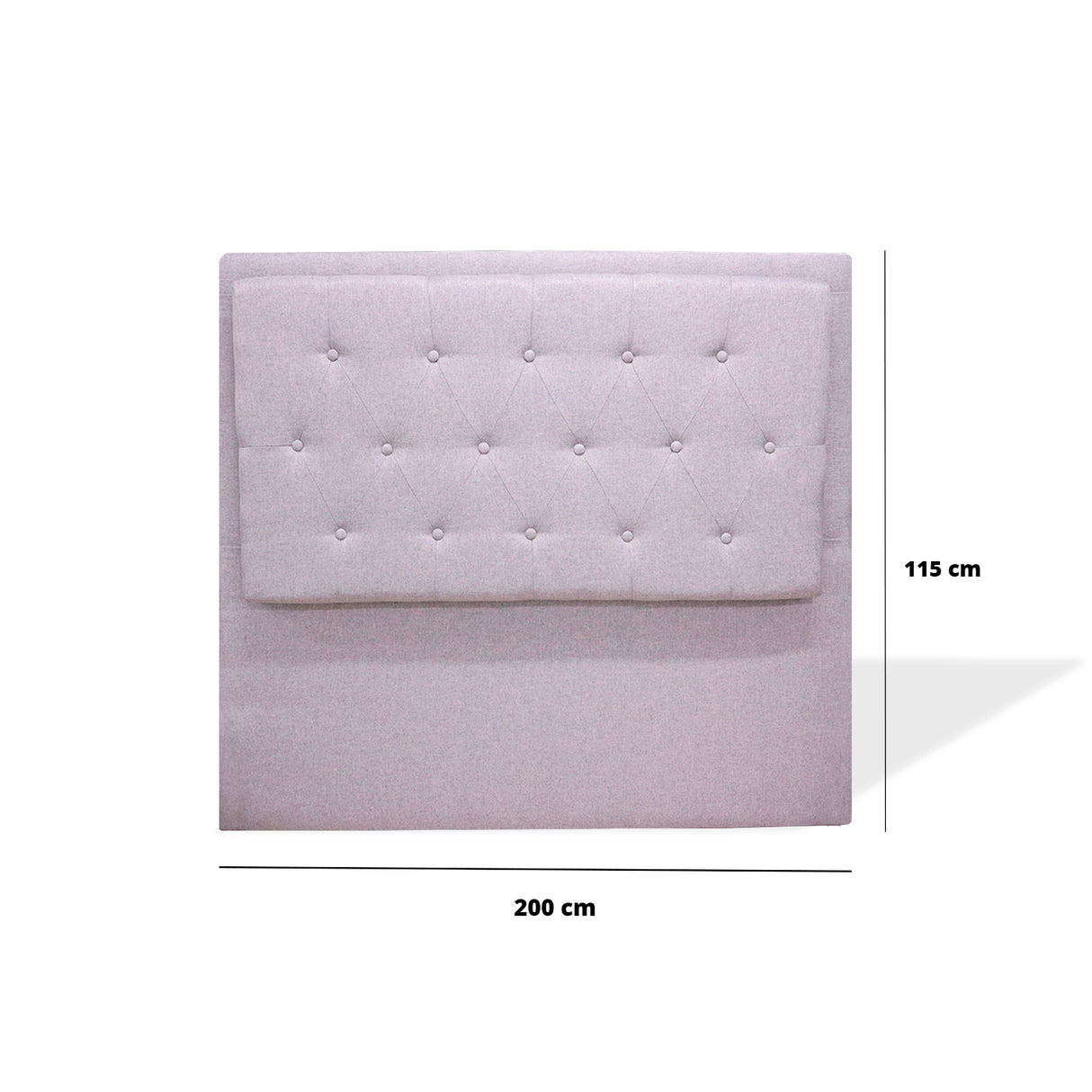 Cabecero de Piso Kaser Gris Claro 200x110cm Para Cama King - Cabeceros | Bylmo