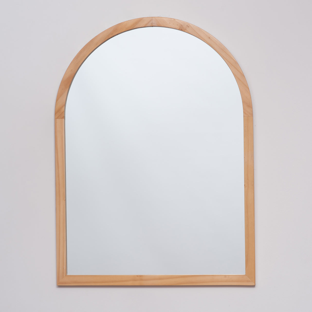 Espejo Visee Arco Superior 80x120cm con Marco en Madera Clara Natural - Espejos Decorativos | Bylmo