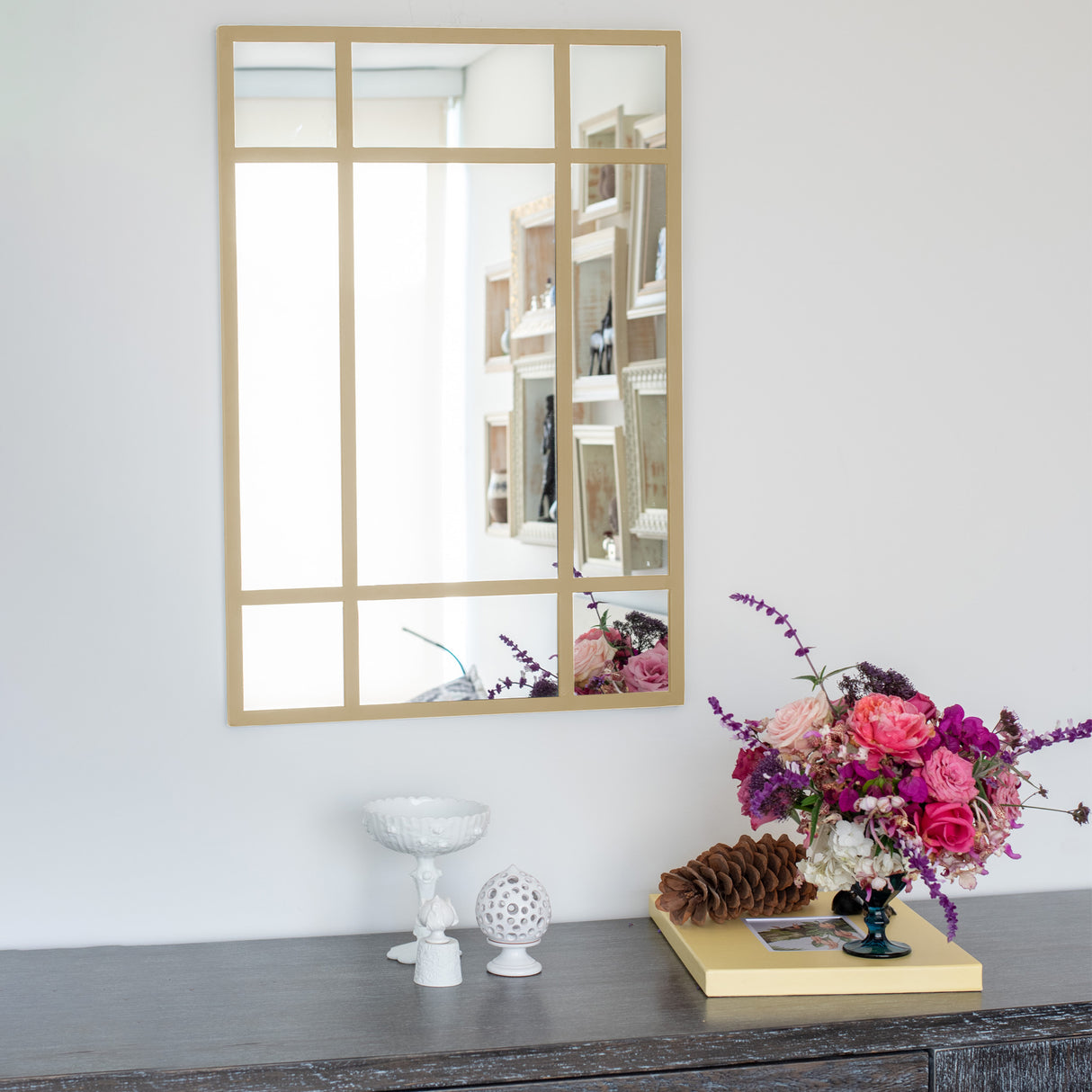 Espejo Visee Rectangular Dorado 90x170cm con Marco Metálico - Espejos Decorativos | Bylmo