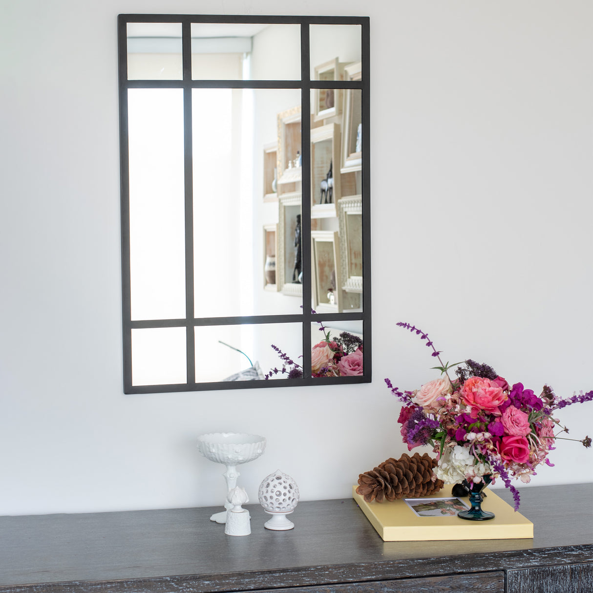 Espejo Visee Rectangular Negro 90x170cm con Marco Metálico - Espejos Decorativos | Bylmo