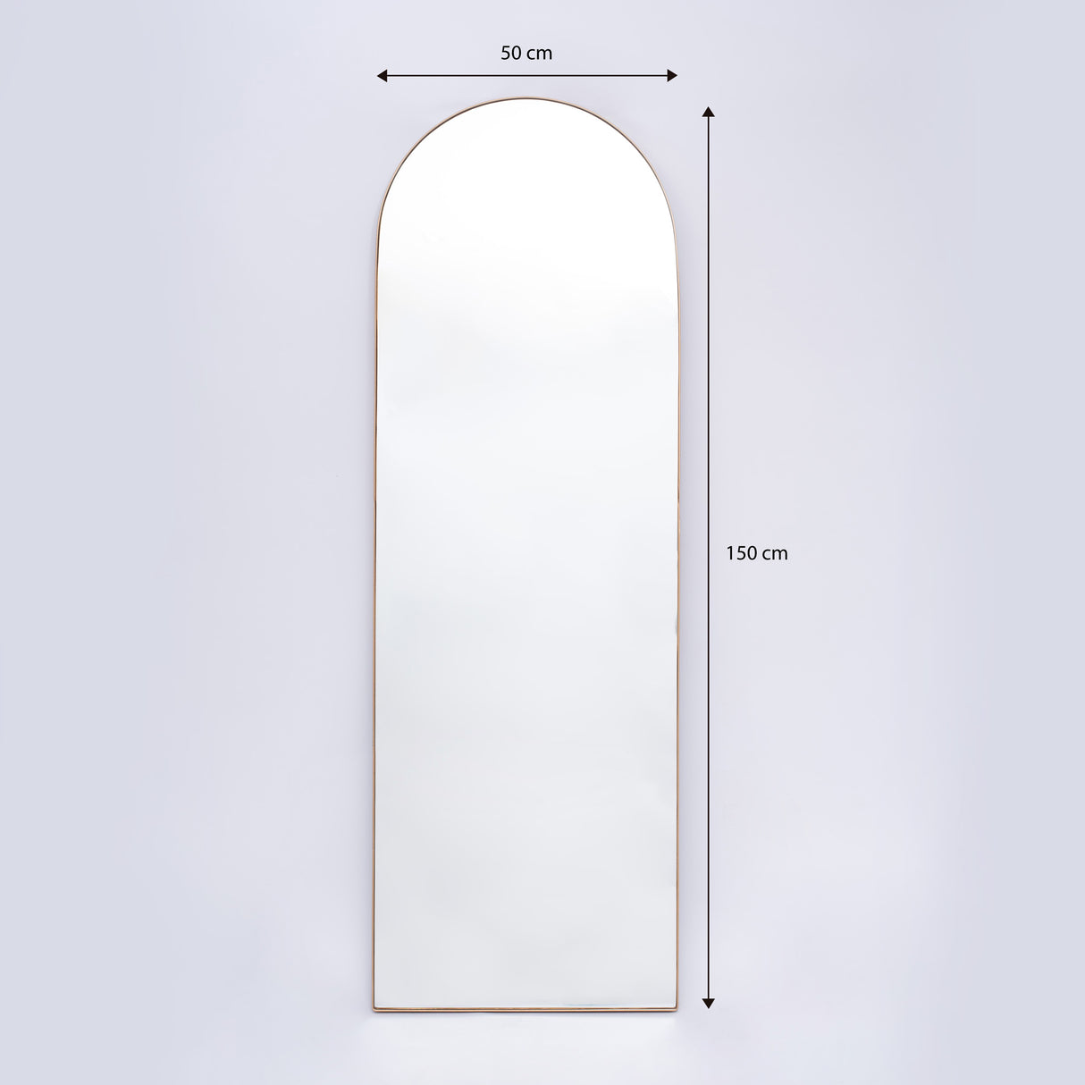 Espejo Ibiza Arco Superior Dorado 50x150cm con Marco Metálico - Espejos Decorativos | Bylmo