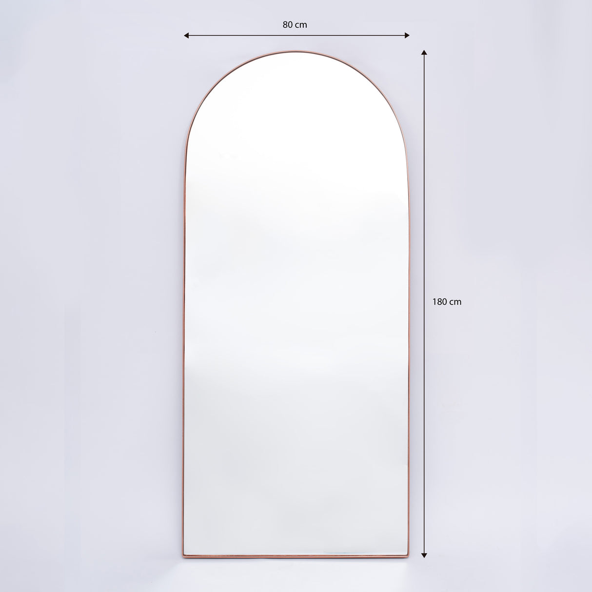 Espejo Ibiza Arco Superior Cobre 80x180cm con Marco Metálico - Espejos Decorativos | Bylmo