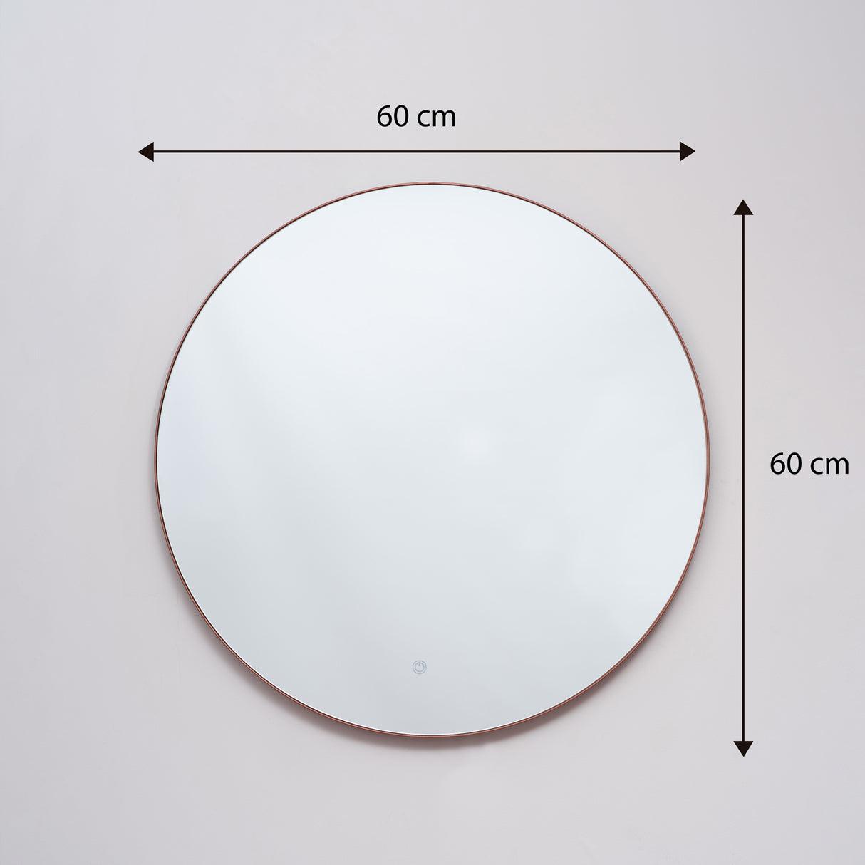 Espejo Visee Redondo Cobre 60x60cm con Marco Metálico - Espejos Decorativos | Bylmo