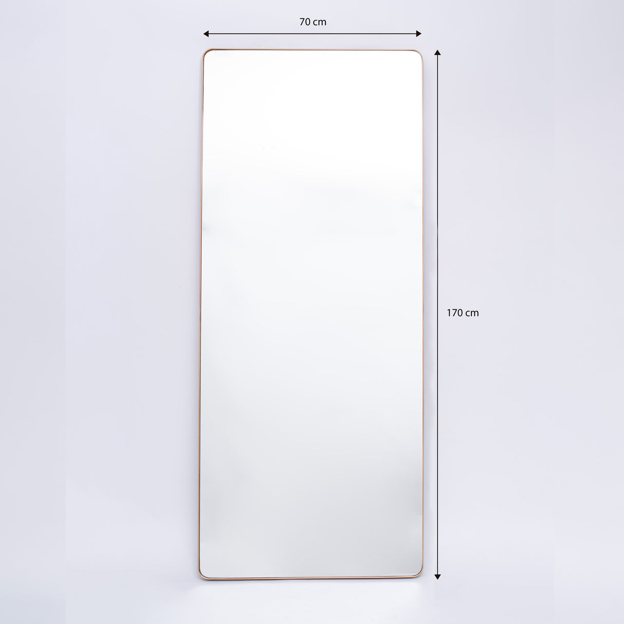 Espejo Salamanca Rectangular Dorado 70x170cm con Marco Metálico - Espejos Decorativos | Bylmo