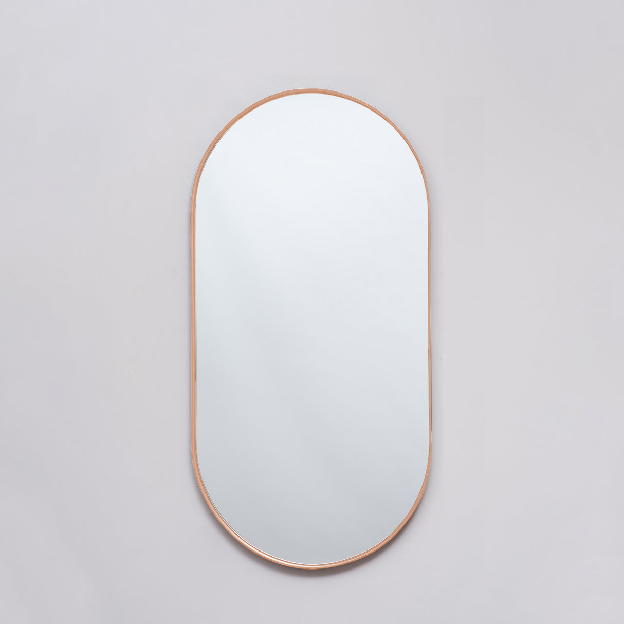 Espejo Lyon Ovalado Cobre 50x100cm con Marco Metálico - Espejos Decorativos | Bylmo