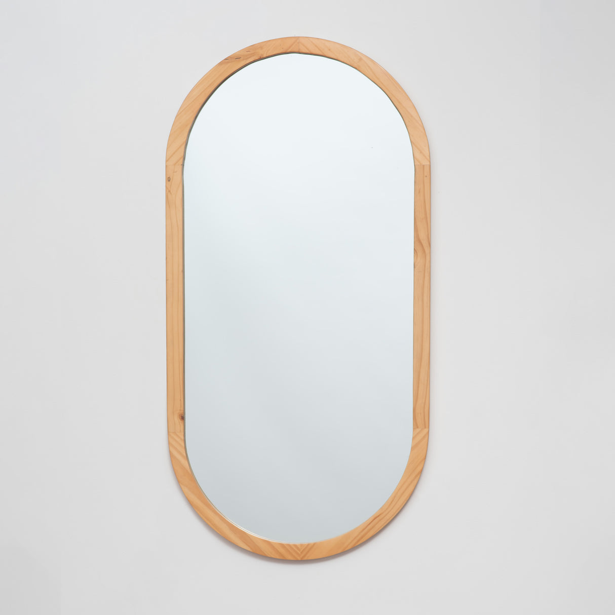 Espejo Visee Ovalado 60x120cm con Marco en Madera Clara Natural - Espejos Decorativos | Bylmo