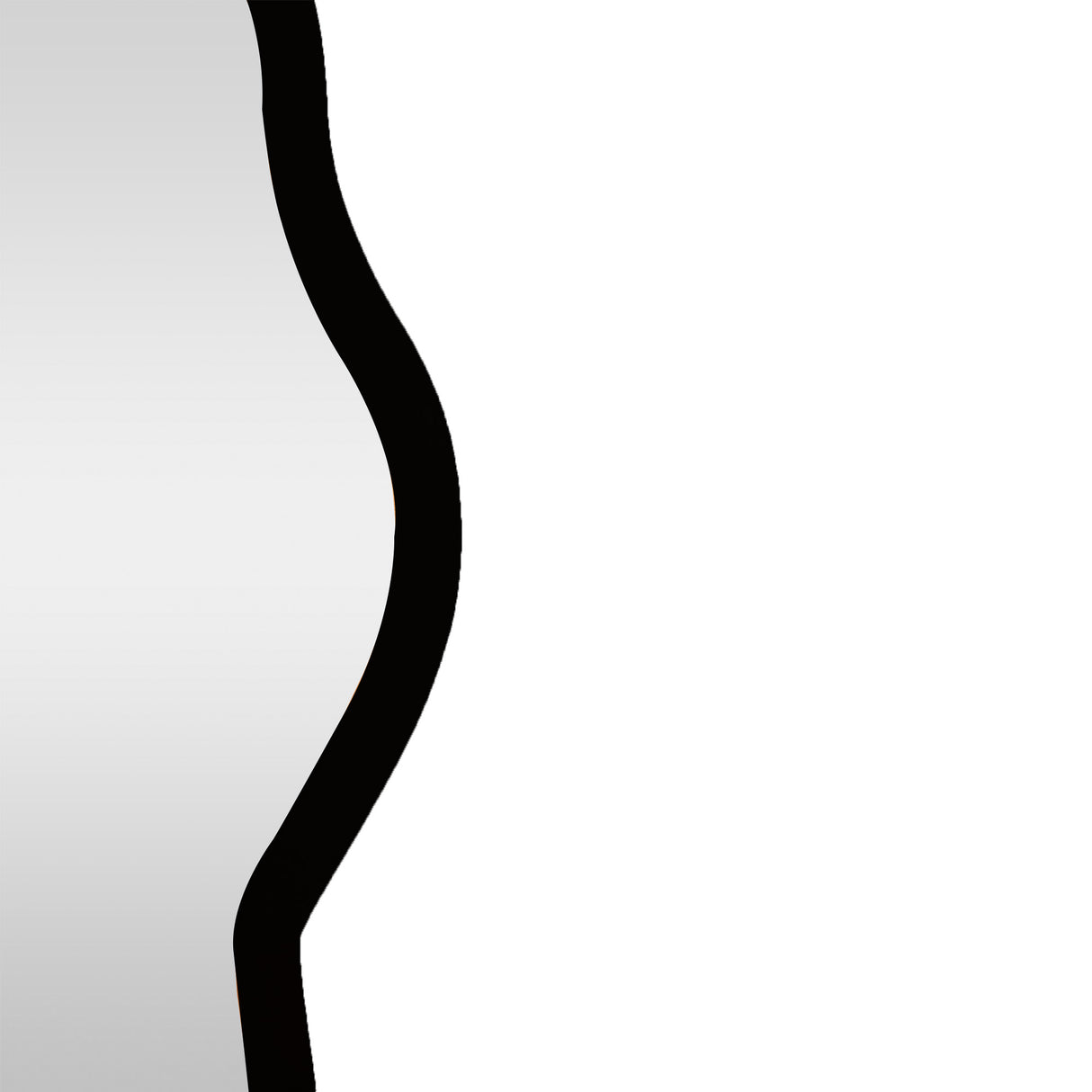 Espejo Monet Asimétrico Negro 60x120cm con Marco en Madera MDF - Espejos Decorativos | Bylmo