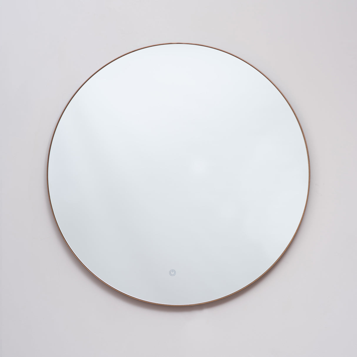 Espejo Visee Redondo Dorado 80x80cm con Luz Led y Marco Metálico - Espejos Decorativos | Bylmo