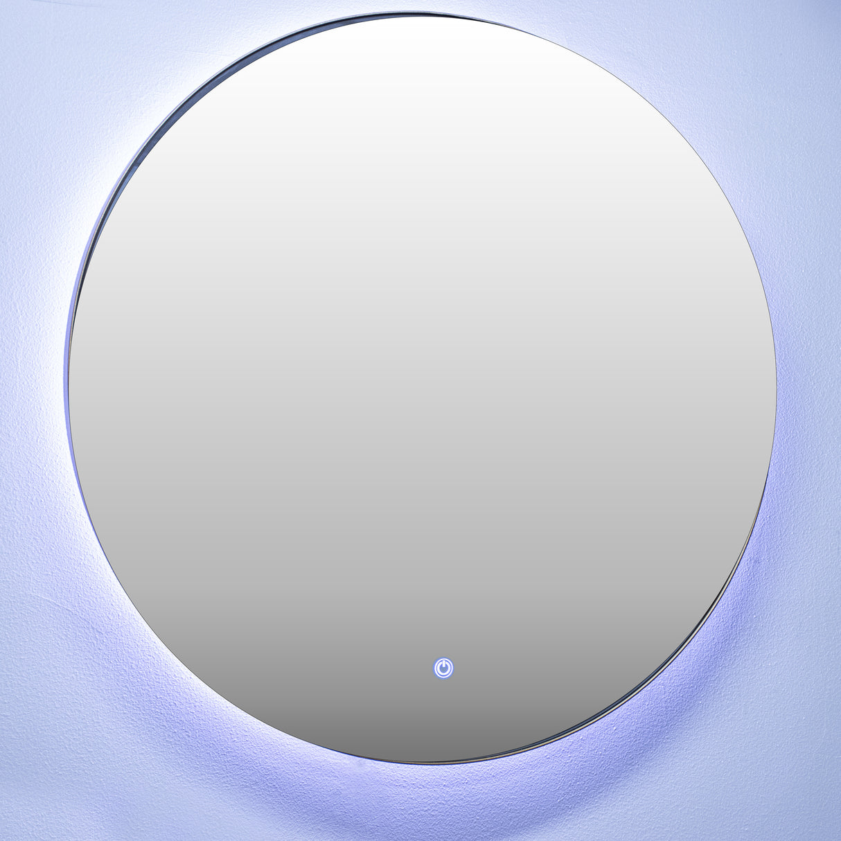 Espejo Visee Redondo Negro 80x80cm con Luz Led y Marco Metálico - Espejos Decorativos | Bylmo