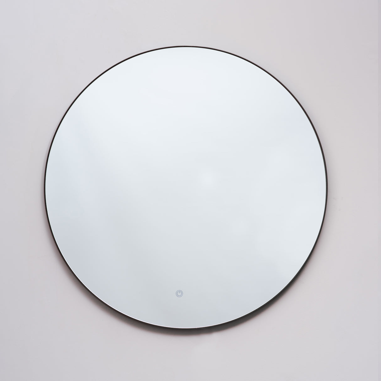 Espejo Visee Redondo Negro 80x80cm con Luz Led y Marco Metálico - Espejos Decorativos | Bylmo