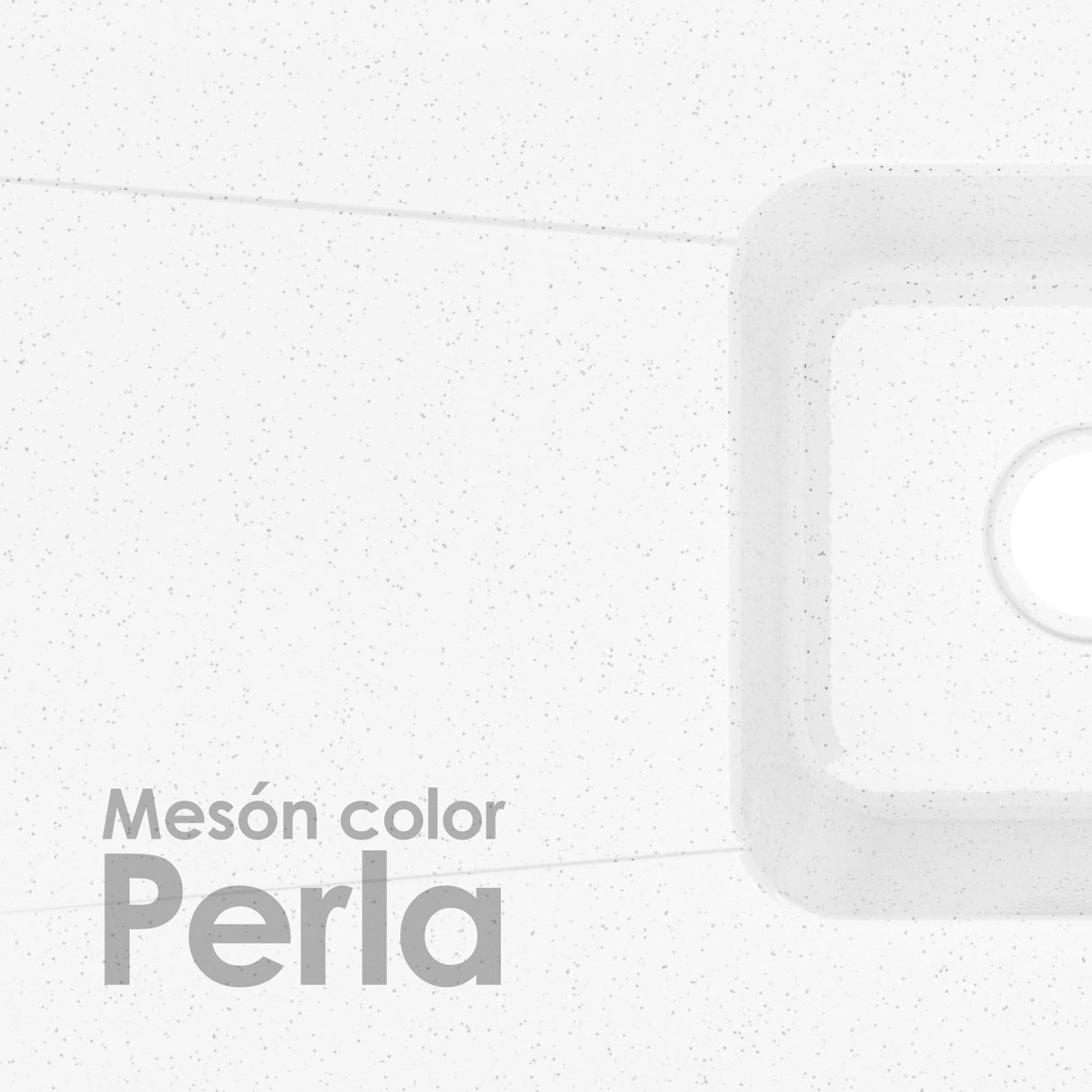 Mesón De Cocina Eco Granito Perla 120x16.4cm Con Pozuelo Para Lado Izquiedo - Mesones de Cocina | Bylmo