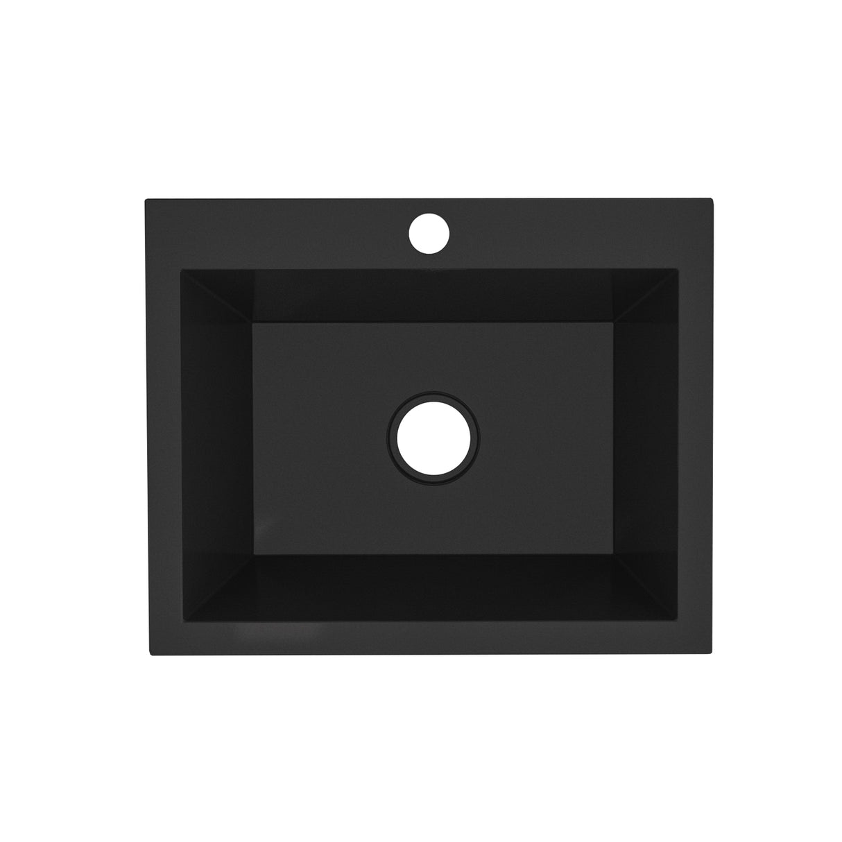 Lavaplatos Koa Sencillo Negro Brillante 51x22cm Sobrepuesto - Lavaplatos | Bylmo