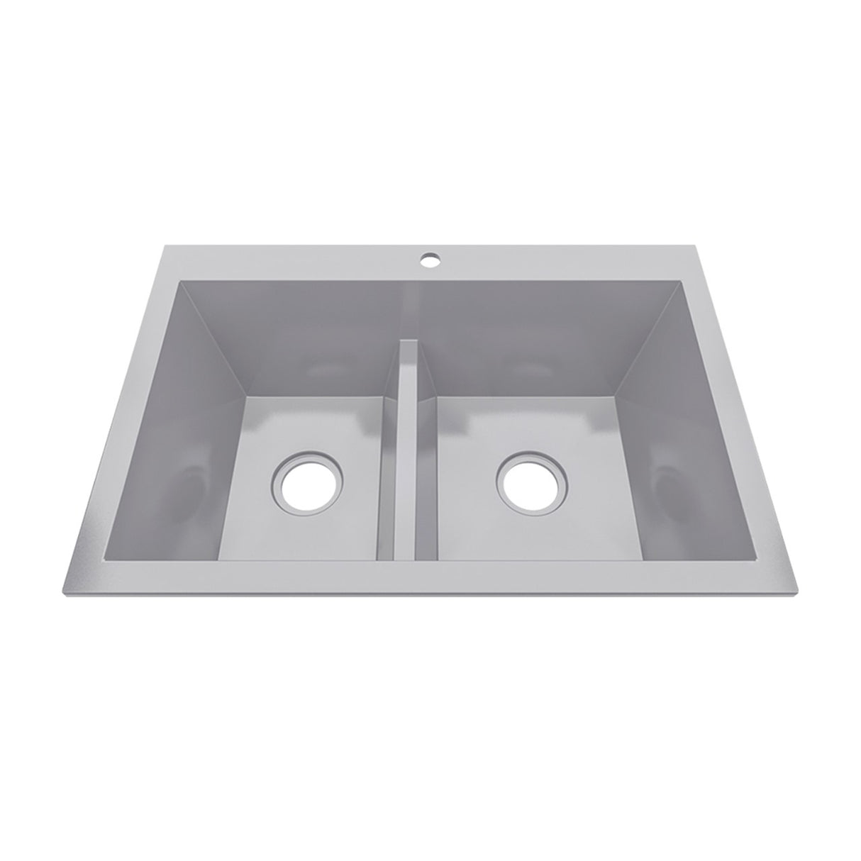 Lavaplatos Koa Doble Niebla Brillante 56x25.6cm Sobrepuesto - Lavaplatos | Bylmo