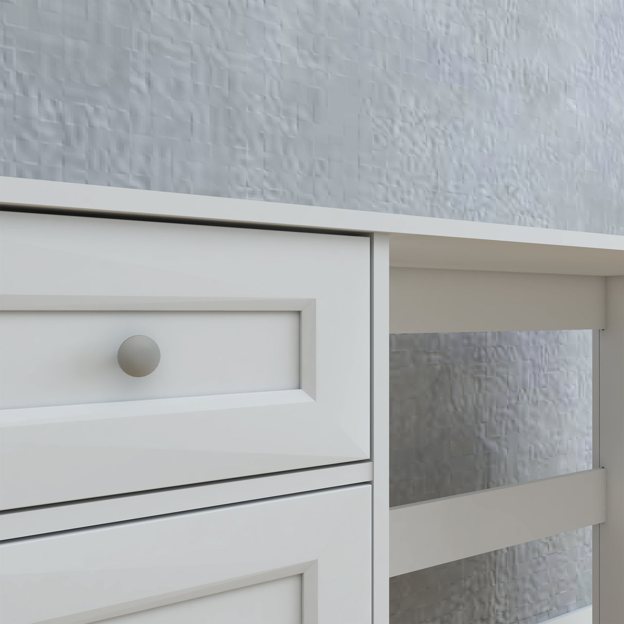 Escritorio Elva Blanco 132x3cm con Un Cajón - Escritorios | Bylmo