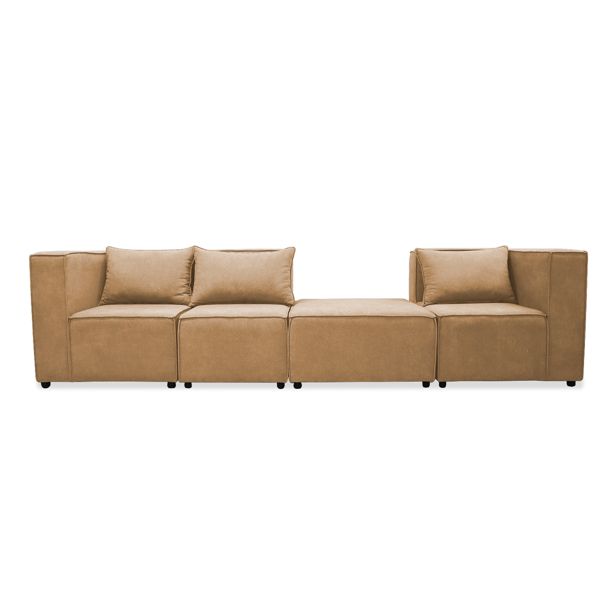 Sofá en L Hofer Camel 70x75cm Modular de Cuatro Puestos - Sofas y Poltronas | Bylmo