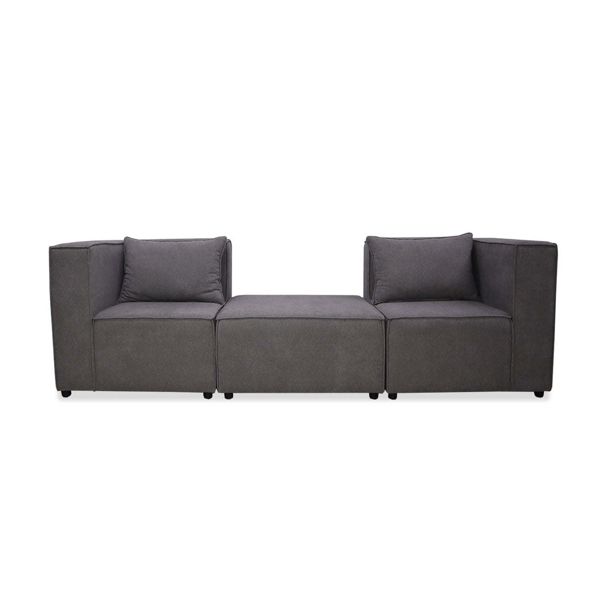 Sofá en L Hofer Gris 70x75cm Modular de Cuatro Puestos - Sofas y Poltronas | Bylmo