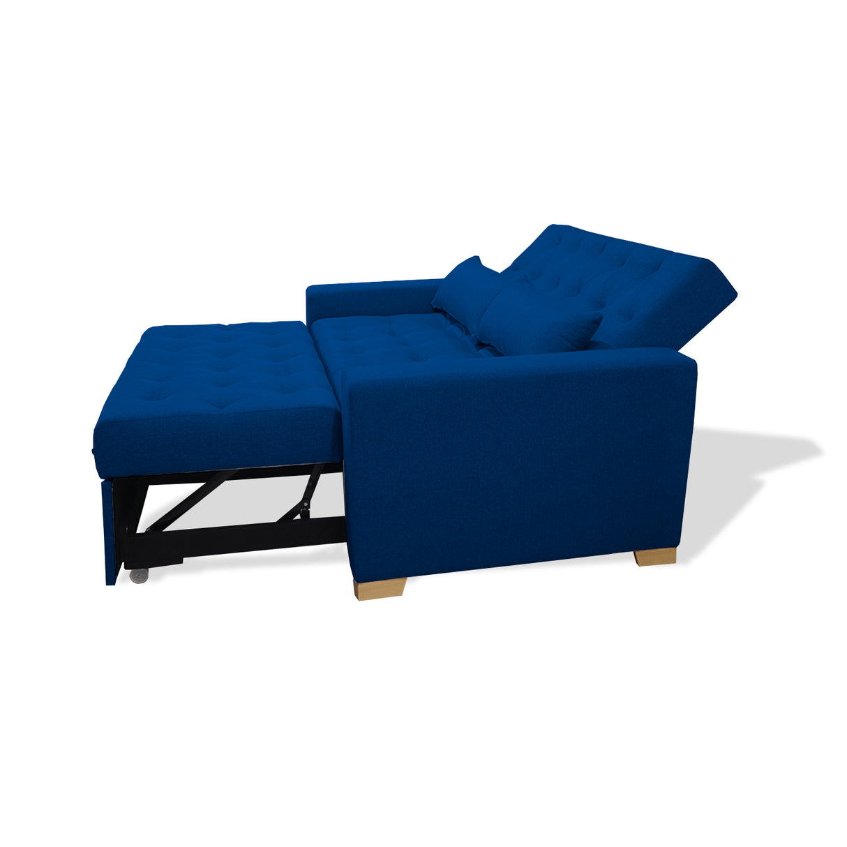 Sofacama Ackerman Azul Petróleo 150x94cm de Dos Puestos - Sofas y Poltronas | Bylmo