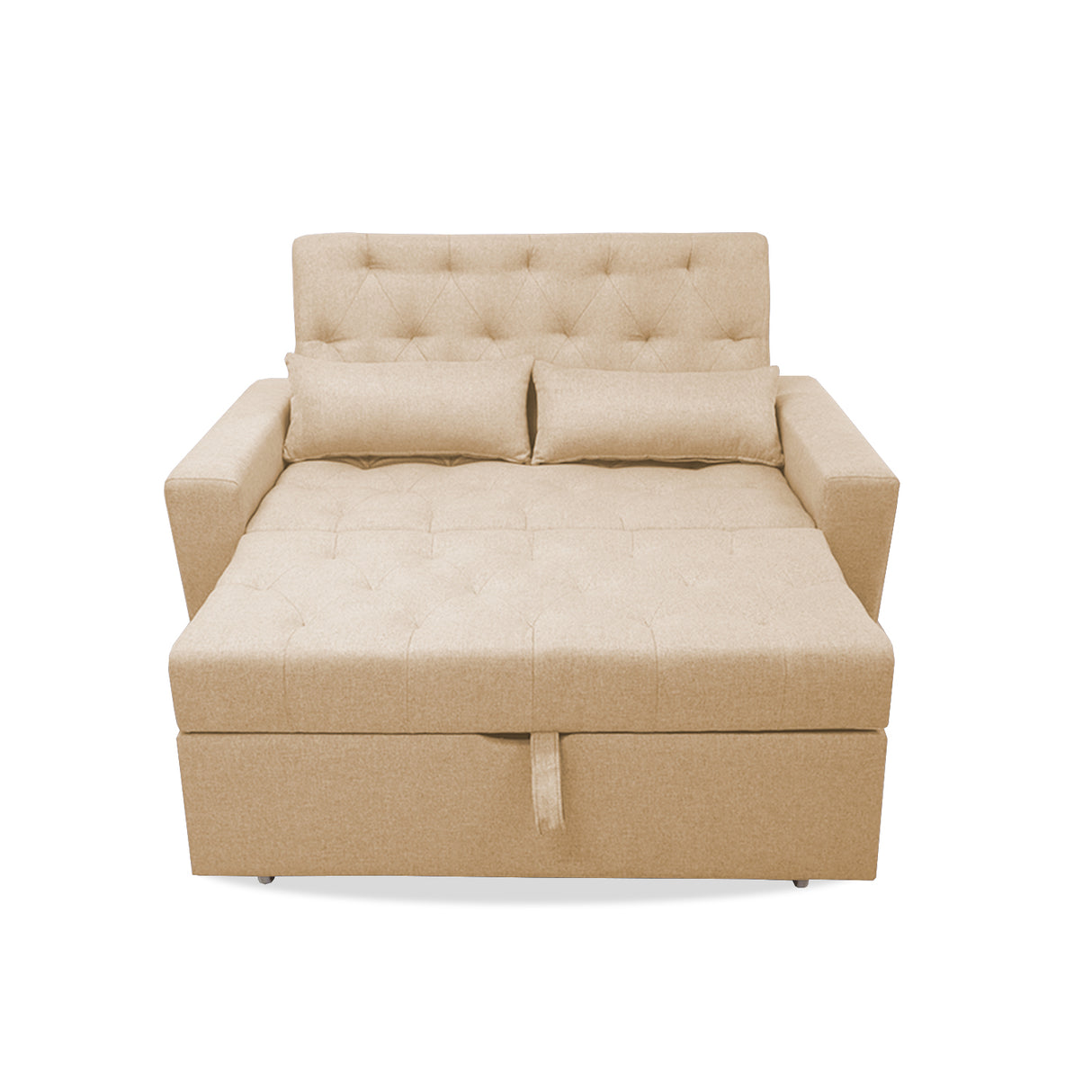 Sofacama Ackerman Camel 150x94cm de Dos Puestos - Sofas y Poltronas | Bylmo
